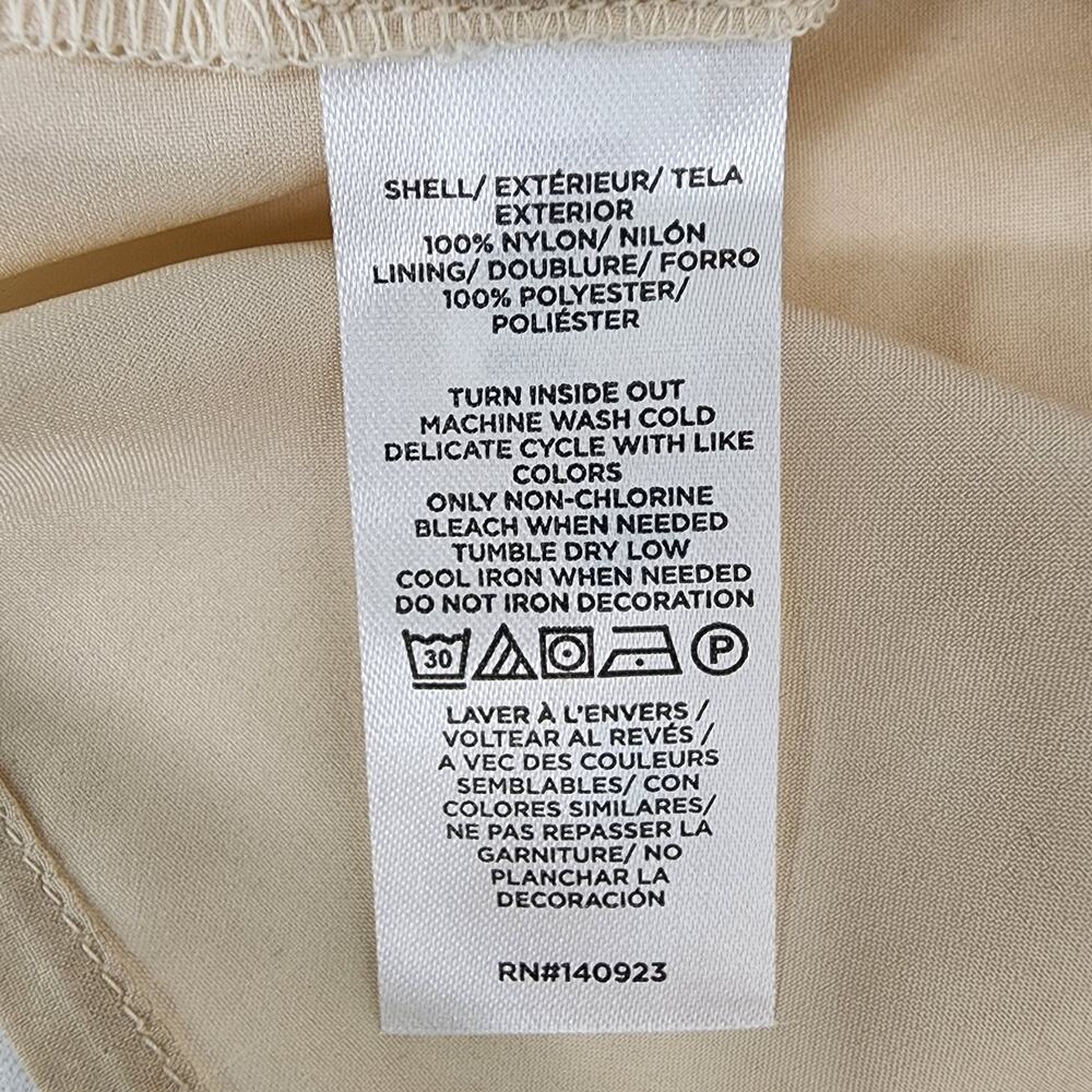LOFT Women’s Embellished Double V Neck Tank Top Small Ecru Cloud Beige Relaxed - Picture 9 of 10
